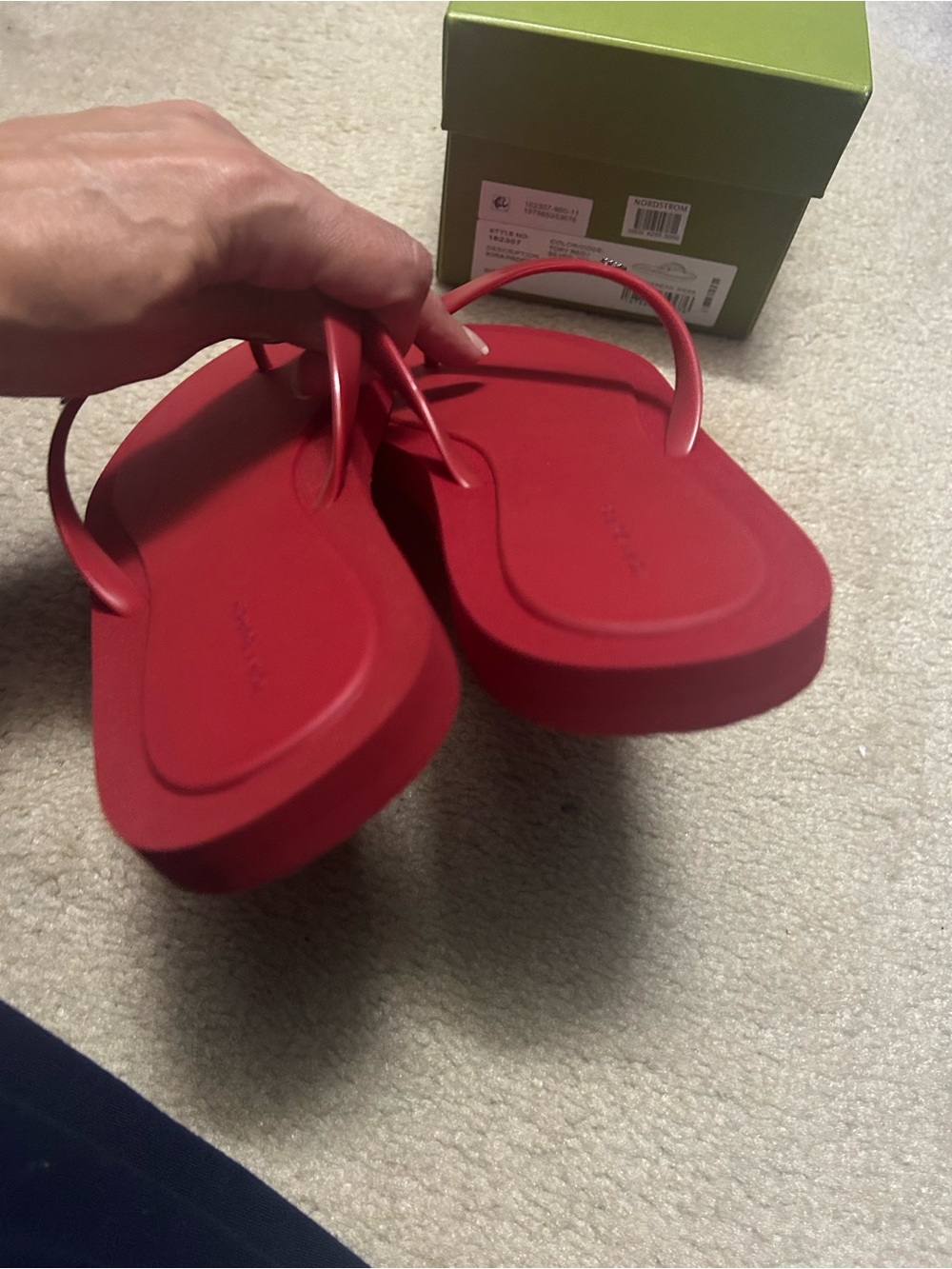 NWT TORY BURCH KIRA padded flip flops in TORY RED!!! - Picture 4 of 16